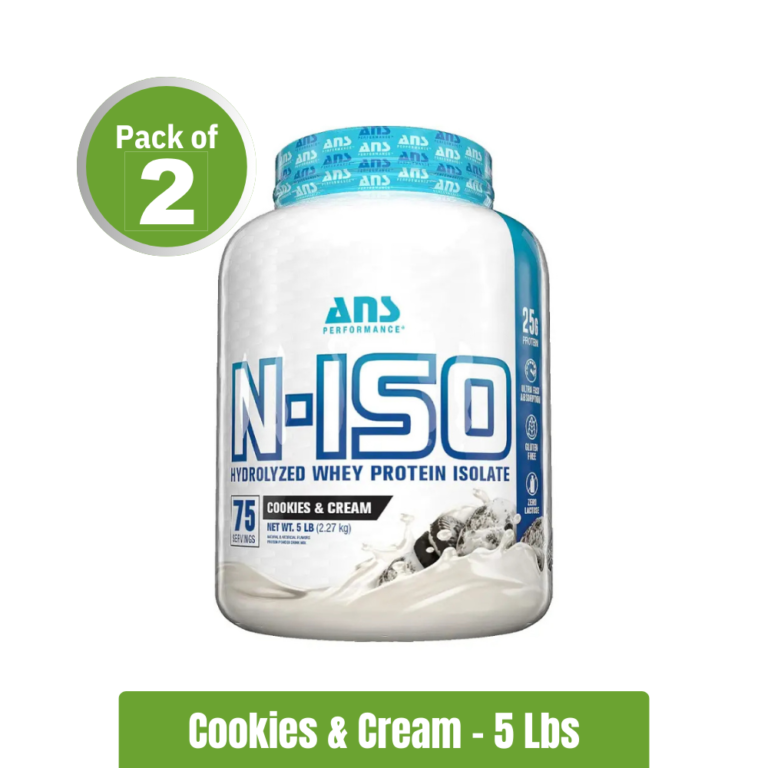 ANS Performance N-ISO Hydrolysed Whey Pack of 2 (5Lbs+5Lbs) - Cookies & Cream