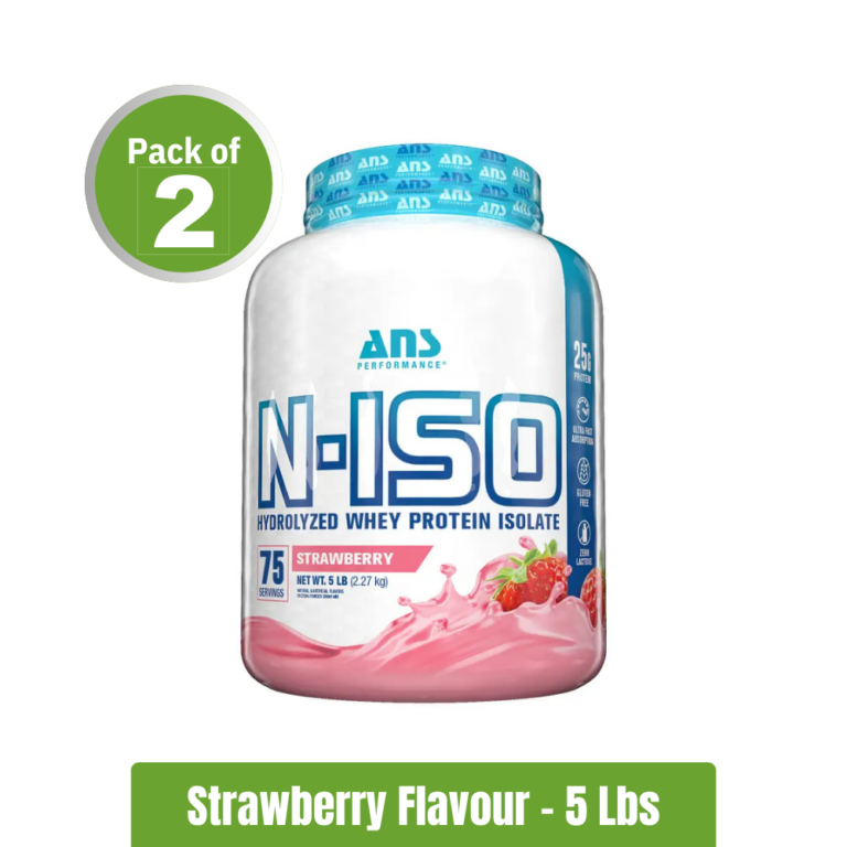 ANS Performance N-ISO Hydrolysed Whey Pack of 2 (5Lbs+5Lbs) - Strawberry