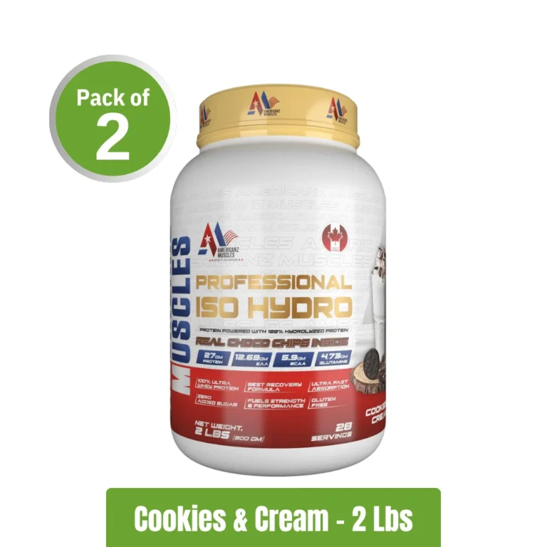 Americanz Muscles Professional ISO Hydro Protein _ Pack of 2 (2Lbs + 2Lbs) - Cookies & Cream