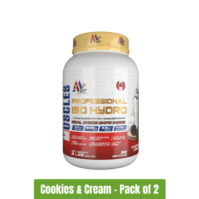 Americanz Muscles Professional ISO Hydro Protein _ Pack of 2 (2Lbs + 2Lbs) - Cookies & Cream