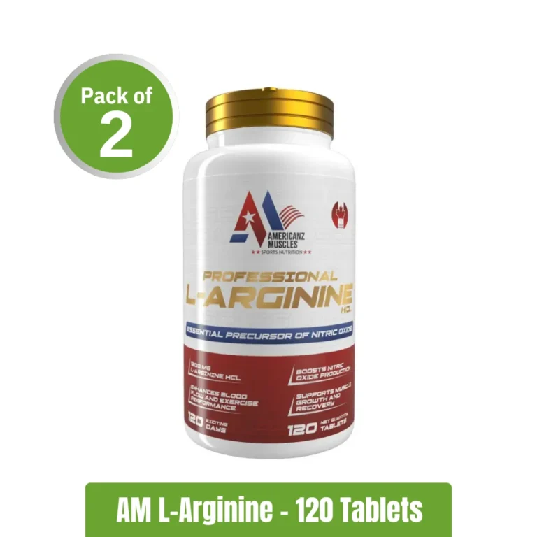 Americanz Muscles Professional L-Arginine - Pack of 2 (120+120 Tablets)