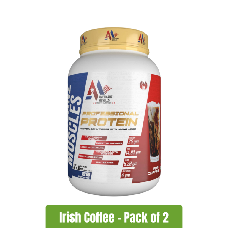 Americanz Muscles Professional Protein _ Pack of 2 (2Lbs + 2Lbs) - Irish Coffee