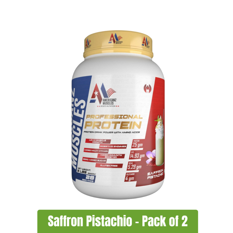 Americanz Muscles Professional Protein _ Pack of 2 (2Lbs + 2Lbs) - Saffron Pistachio