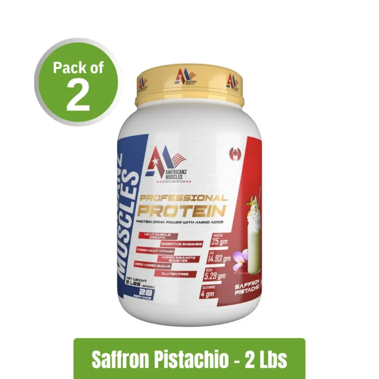 Americanz Muscles Professional Protein _ Pack of 2 (2Lbs + 2Lbs) - Saffron Pistachio