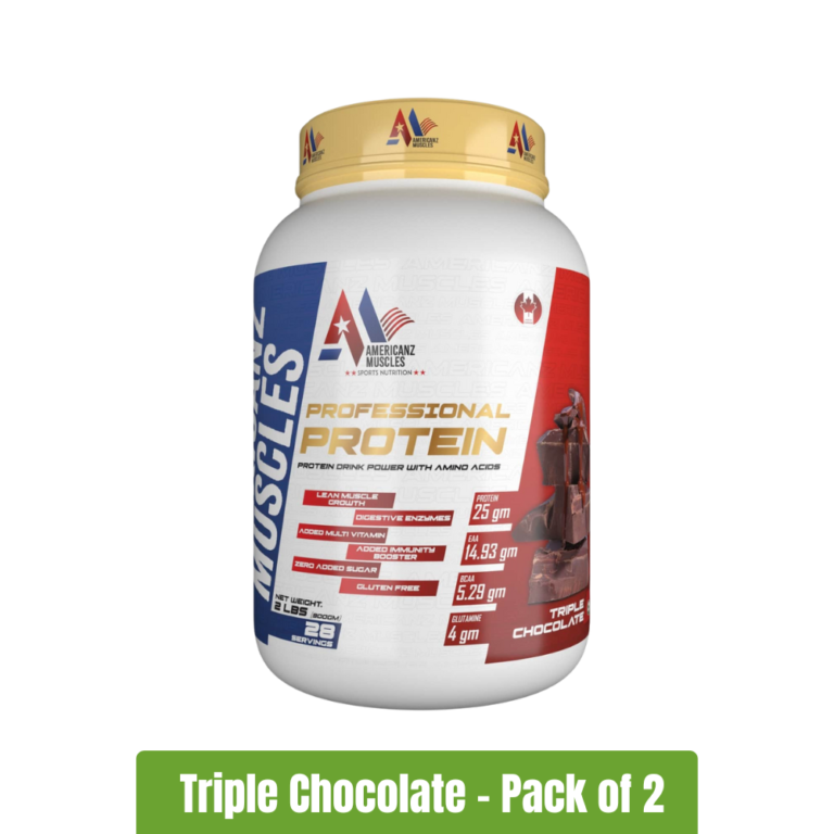 Americanz Muscles Professional Protein _ Pack of 2 (2Lbs + 2Lbs) - Triple Chocolate