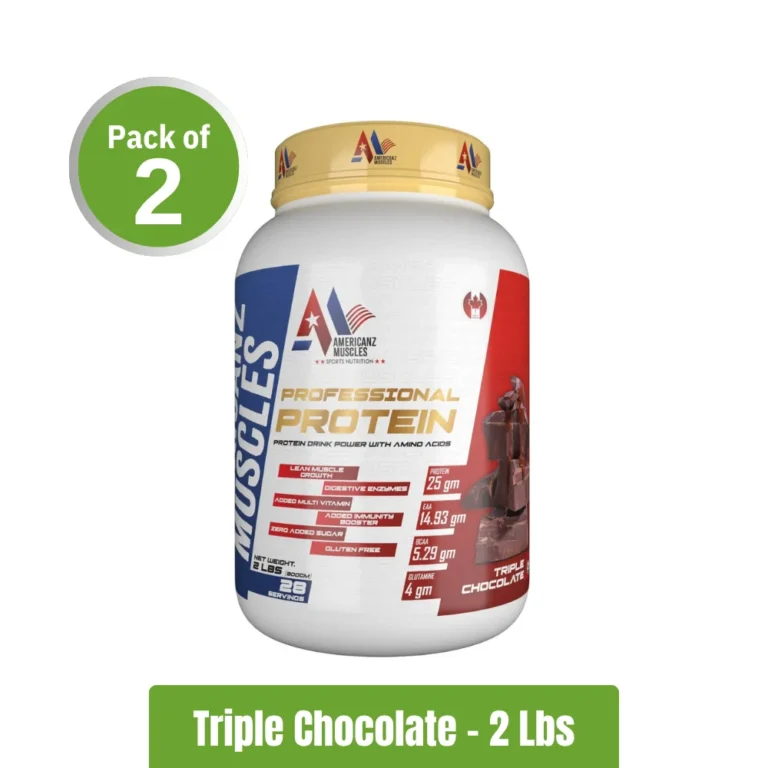 Americanz Muscles Professional Protein _ Pack of 2 (2Lbs + 2Lbs) - Triple Chocolate