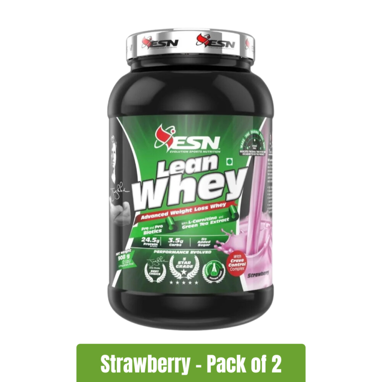 ESN Lean Whey Protein _ Pack of 2 (2Lbs + 2Lbs) - Strawberry Flavour