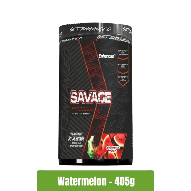 Enhanced Savage Pro-Stim Pre-Workout _ 405g - Watermelon