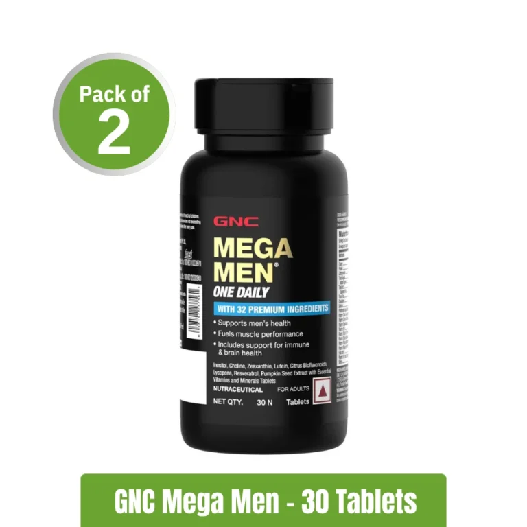 GNC Mega Men One Daily Multivitamin - Pack of 2 (30+30 Tablets)