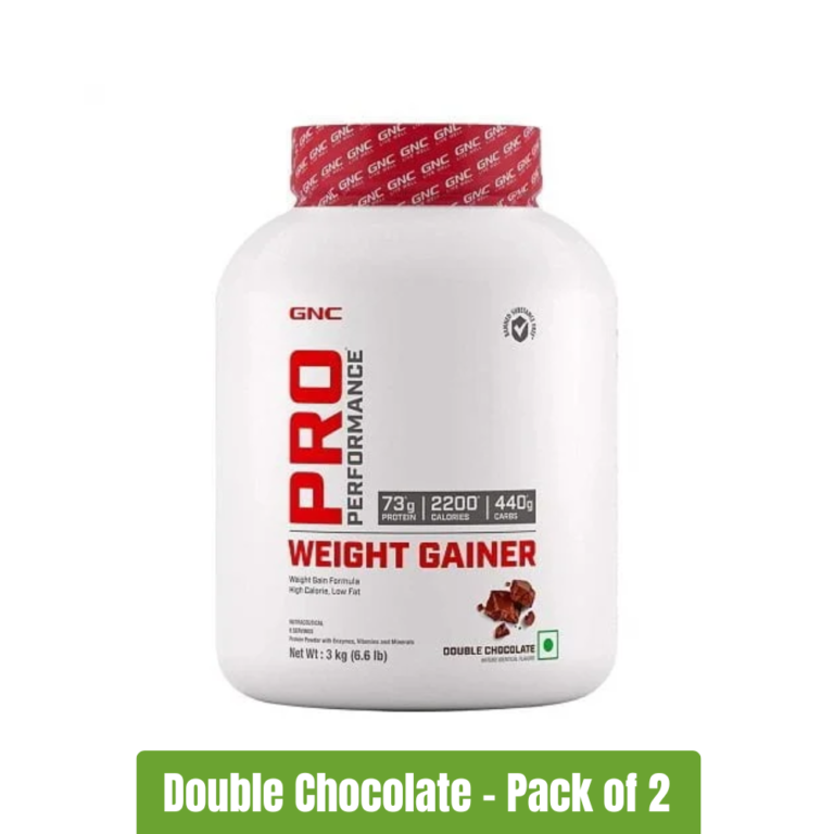 GNC Pro Performance Weight Gainer _ Pack of 2 (6.6Lbs + 6.6Lbs) - Double Chocolate