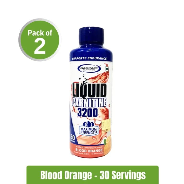 Gaspari Nutrition Liquid Carnitine 3200mg _ Pack of 2 (30+30 Servings) - Blood Orange