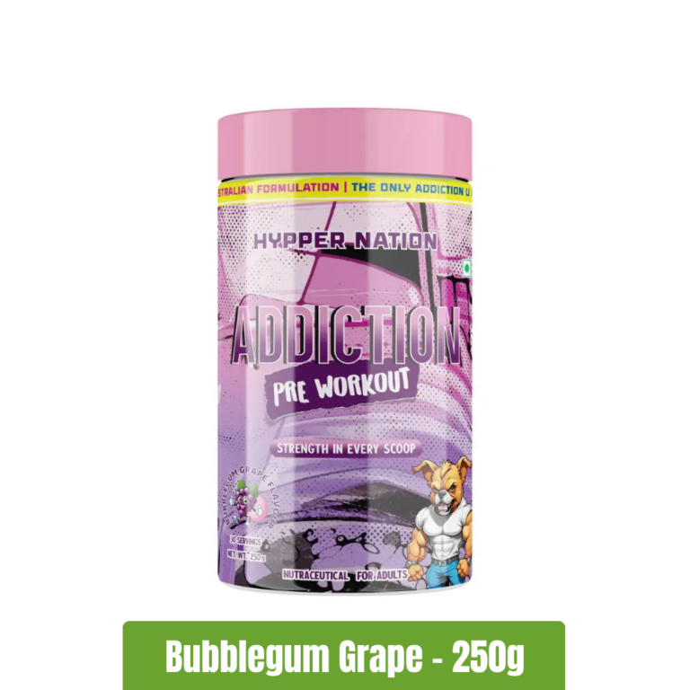 Hypper Nation Addiction Pre-Workout _ 250g - Bubblegum Grape