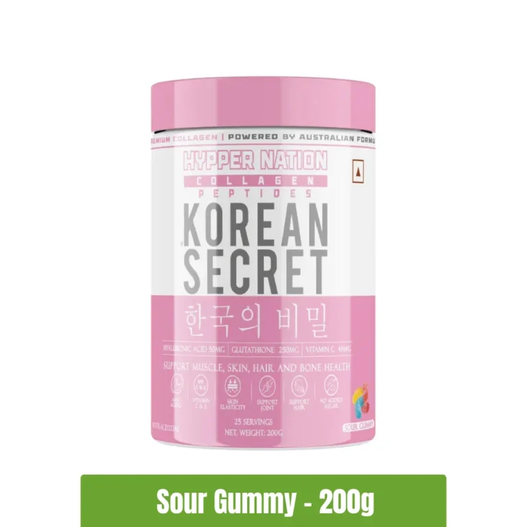 Hypper Nation Korean Secret - Premium Collagen _ 200g - Sour Gummy