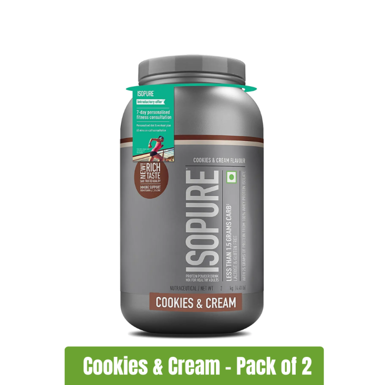 Isopure Protein Powder - Pack of 2 (2 Kg + 2 Kg) - Cookies & Cream
