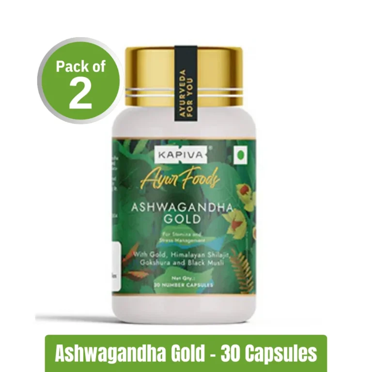 Kapiva Ashwagandha Gold Pack of 2 (30+30 Capsules)