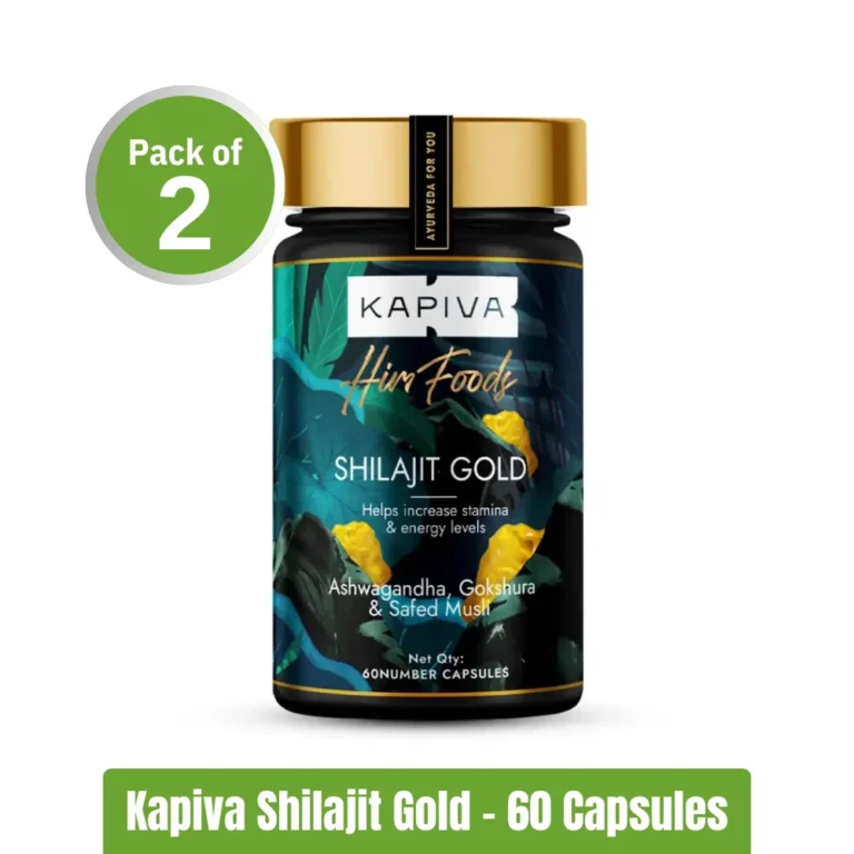 Kapiva Shilajit Gold Capsules - Pack of 2(60+60 Capsules)