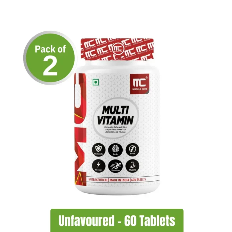 Muscle Club Multivitamin Pack of 2 (60+60 Tablets) - Unflavoured