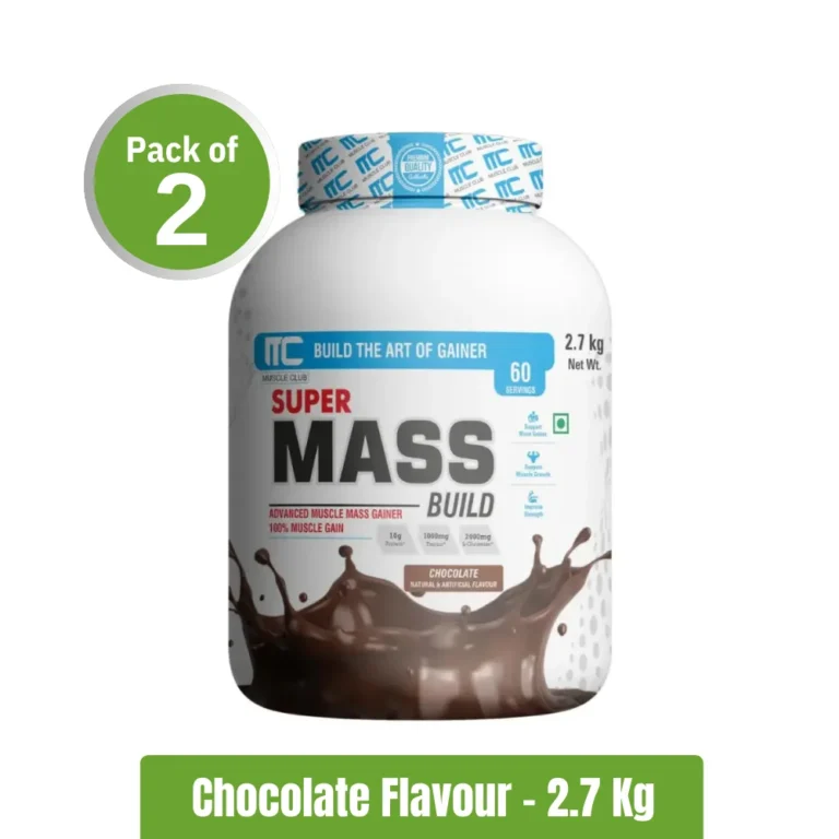 Muscle Club Super Mass Build Gainer - Pack of 2 (2.7 Kg + 2.7 Kg), Chocolate