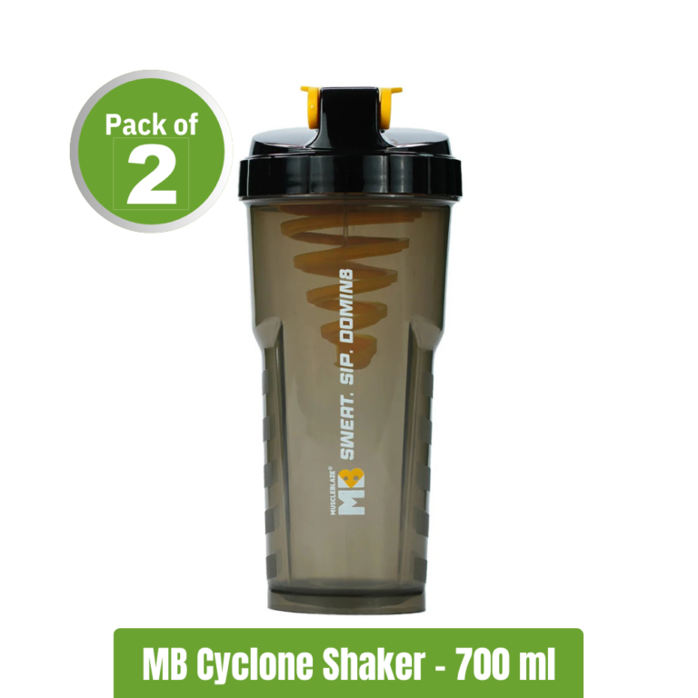 MuscleBlaze Cyclone Shaker - Pack of 2 (700 ml+700 ml) - Black