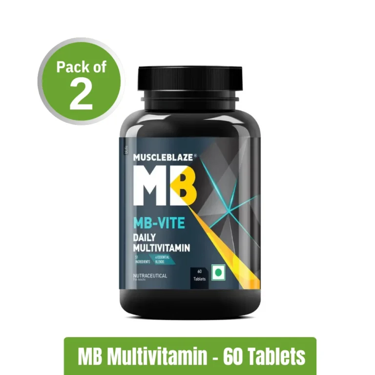 MuscleBlaze MB-VITE Daily Multivitamin - Pack of 2 (60+60 Tablets)