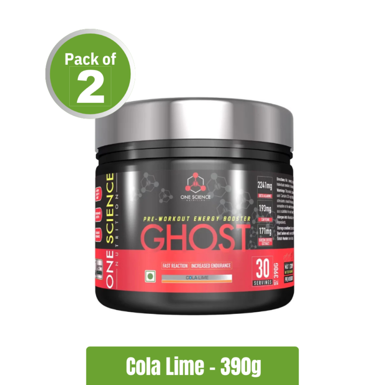 One Science Ghost Pre-Workout - Pack of 2 (390g+390g) - Cola-Lime