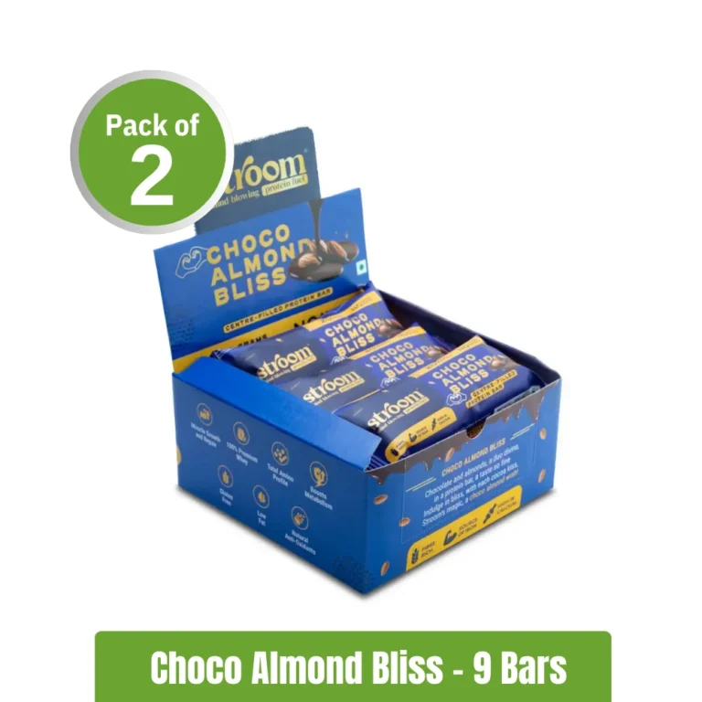 Stroom Protein Bar 63g - Pack of 2 (9+9 Bars) - Choco Almond Bliss