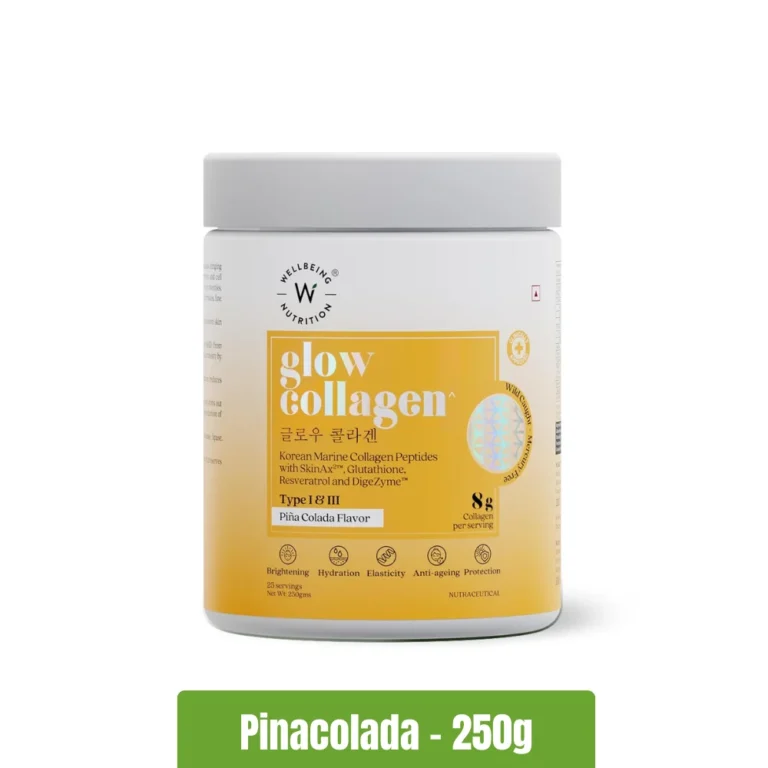 Wellbeing Nutrition Glow Collagen _ 250g - Pinacolada Flavour