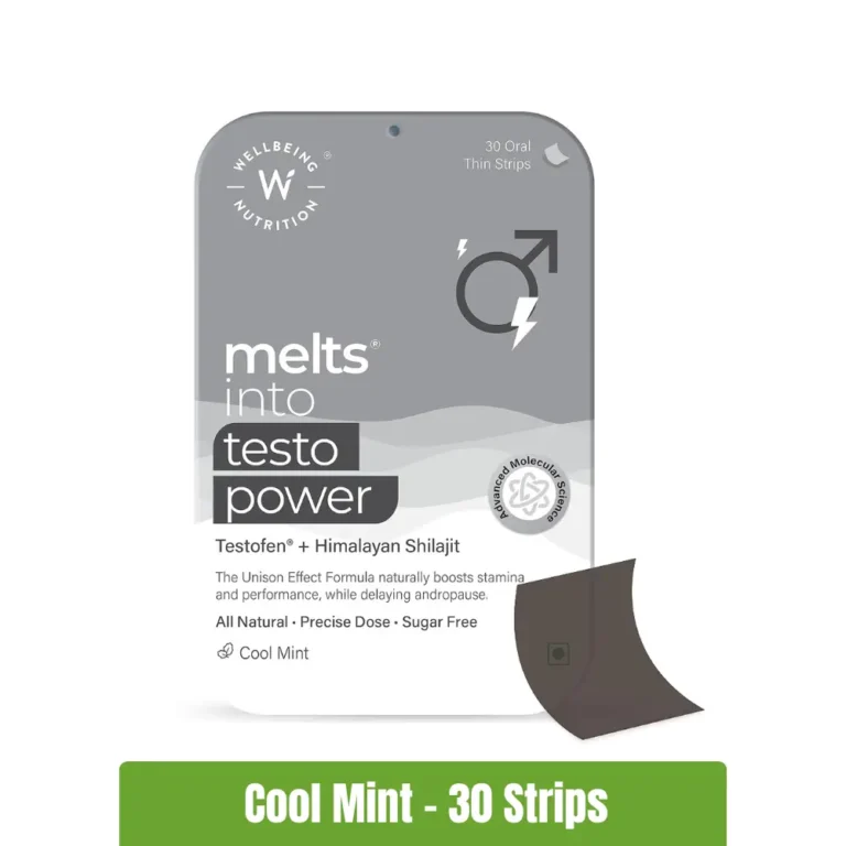 Wellbeing Nutrition Melts Testo Power - Cool Mint - 30 Strips