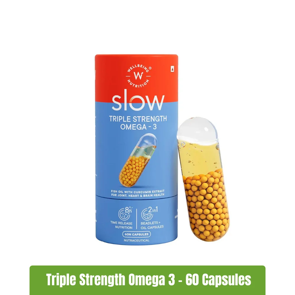 Wellbeing Nutrition Slow Triple Strength Omega 3 _ 60 Capsules