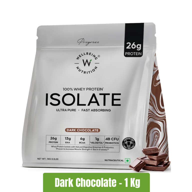 Wellbeing Nutrition Whey Protein Isolate _ 1Kg - Dark Chocolate