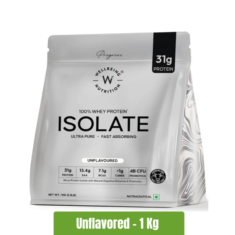 Wellbeing Nutrition Whey Protein Isolate _ 1Kg - Unflavored