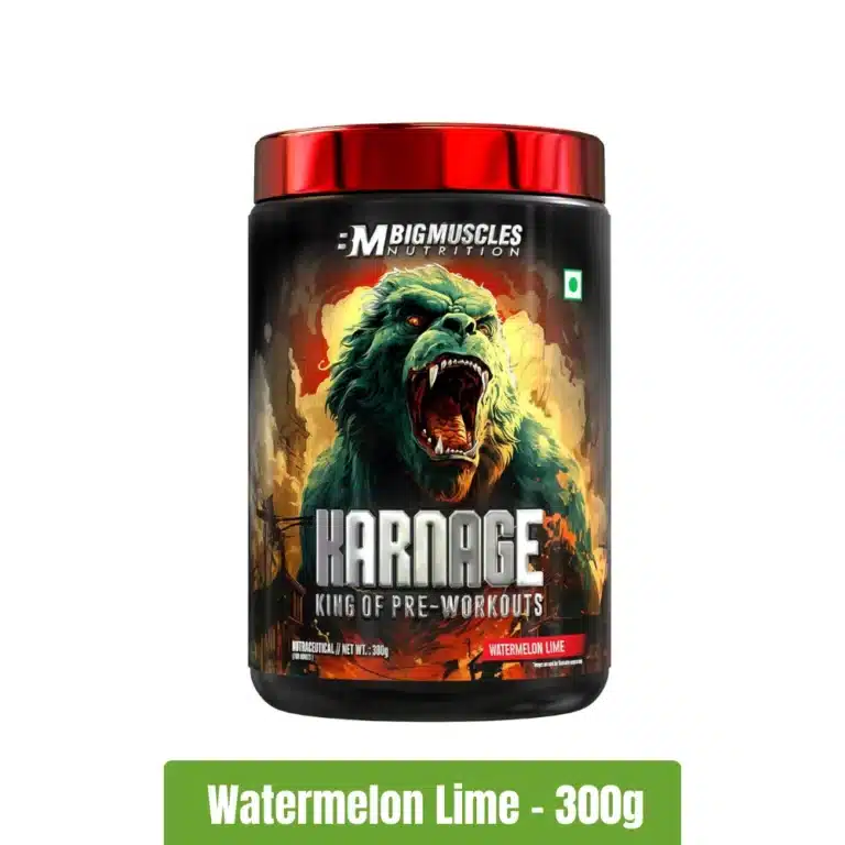 Bigmuscles Nutrition Karnage Pre-Workout - Watermelon Lime - 300g | Fitnesstack.com