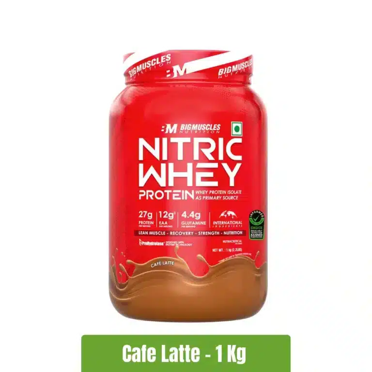 Bigmuscles Nutrition Nitric Whey Protein - Cafe Latte, 1Kg | Fitnesstack.com