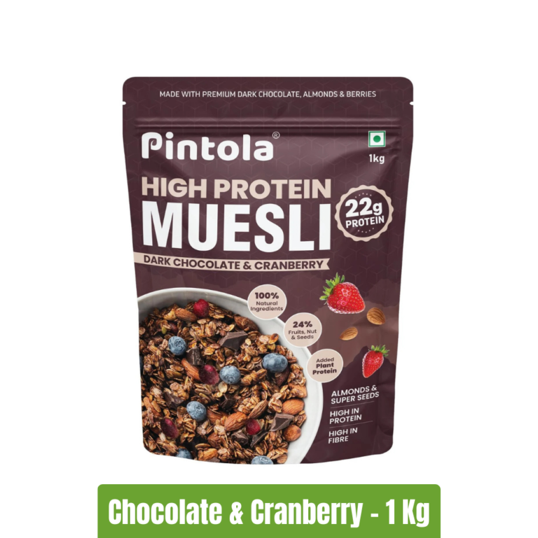 Pintola High Protein Muesli - 1kg - Dark Chocolate & Cranberry