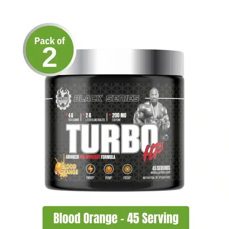Dexter Jackson Black Series Turbo HP Pre-Workout _ Pack of 2 (45 + 45 Servings) - Blood Orange