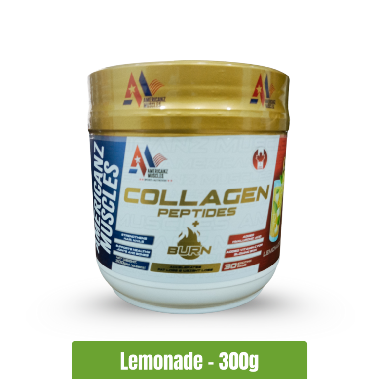 Americanz Muscles Collagen Peptides+Burn _ 300g - Lemonade