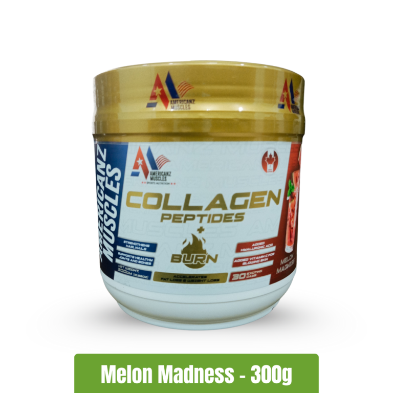 Americanz Muscles Collagen Peptides+Burn _ 300g - Melon Madness