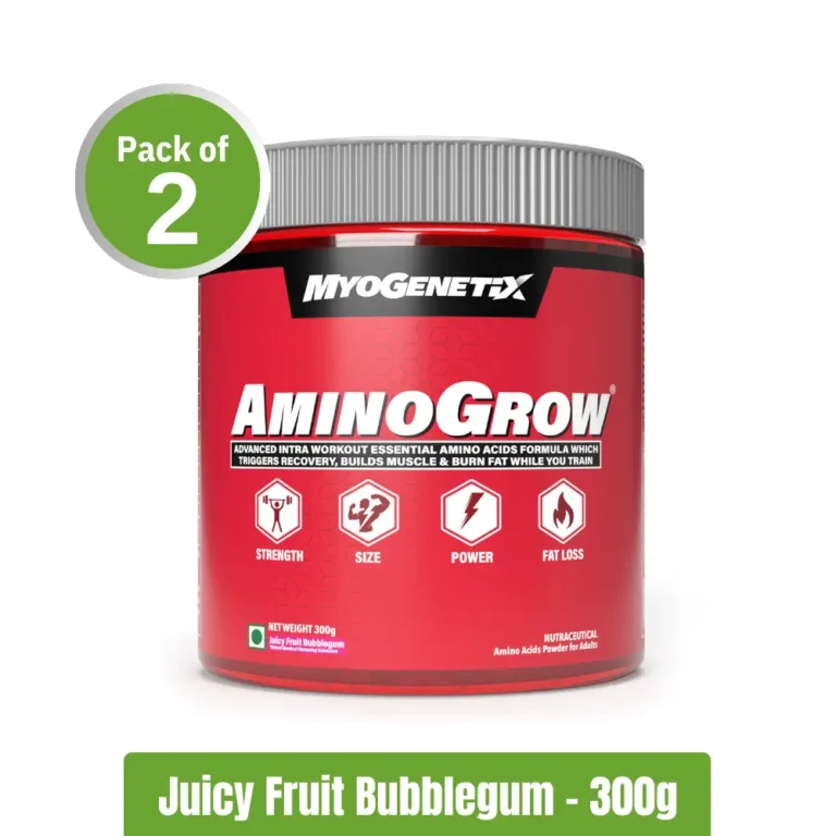 Myogenetix AminoGrow Pack of 2 (300g+300g) - Juicy Fruit Bubblegum