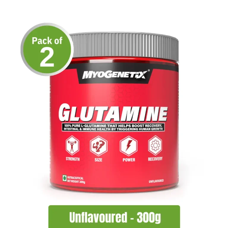 Myogenetix Glutamine Pack of 2 (300g+300g) - Unflavoured