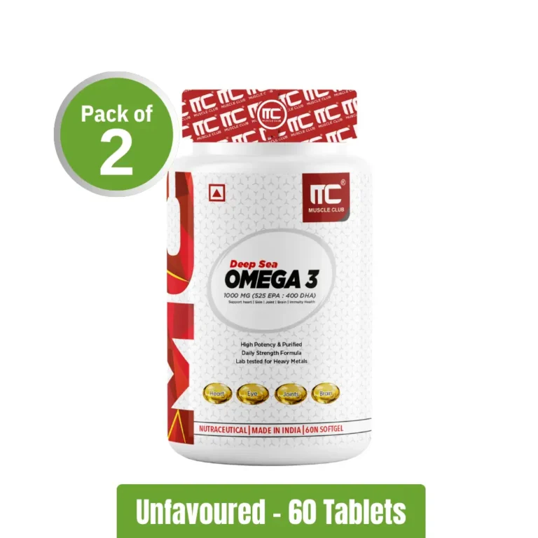 Muscle Club Deep Sea Omega 3 Pack of 2 (60+60 Softgels) - Unflvoured