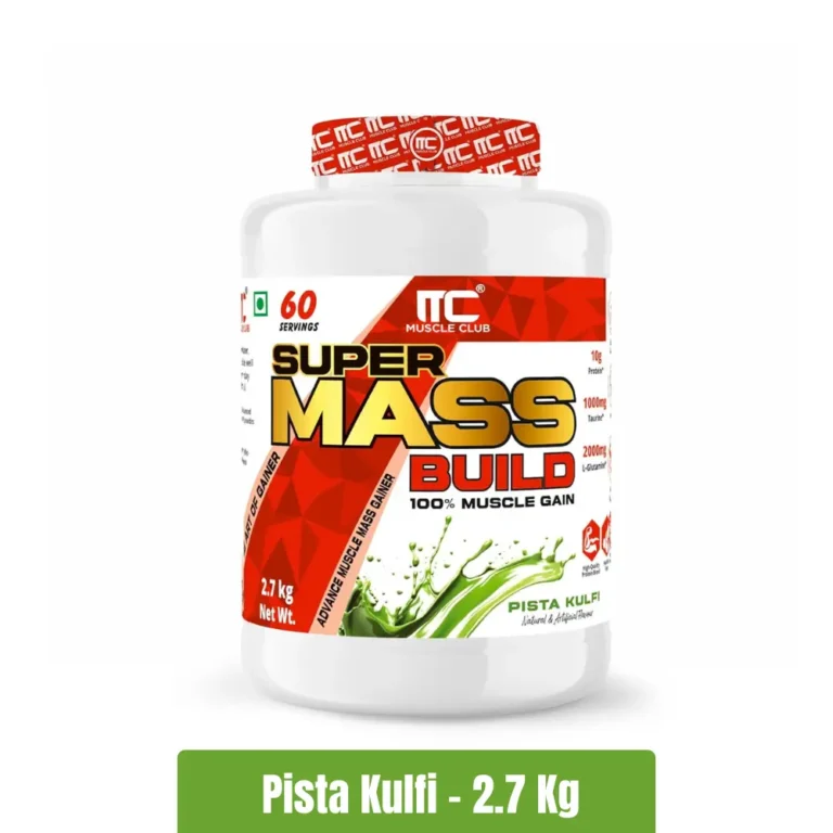Muscle Club Super Mass Build Gainer - 2.7 Kg, Pista Kulfi