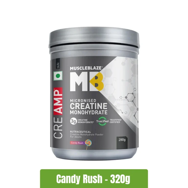 MuscleBlaze Creatine Monohydrate CreAMP _ 320g - Candy Rush