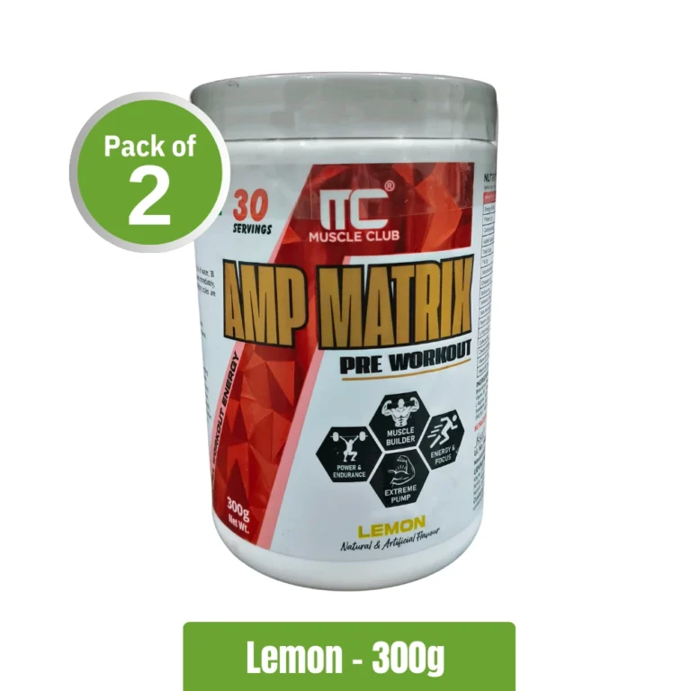 MuscleClub Amp Matrix Pre-workout _ Pack of 2 (300g x2) - Lemon