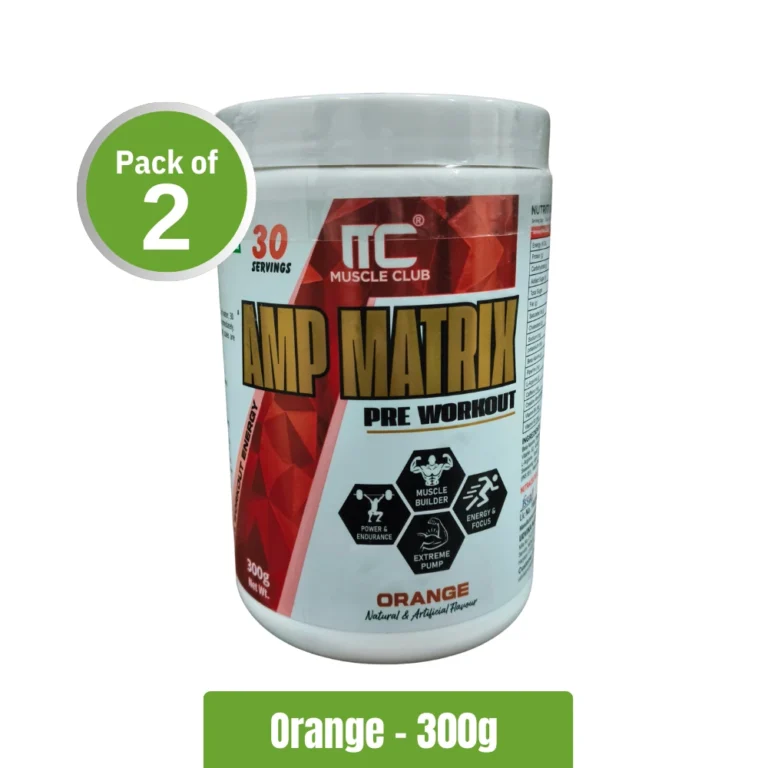 MuscleClub Amp Matrix Pre-workout _ Pack of 2 (300g x2) - Orange