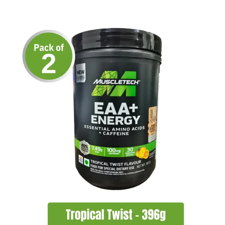 MuscleTech EAA+Energy - Pack of 2 (30+30 Servings), Tropical Twist