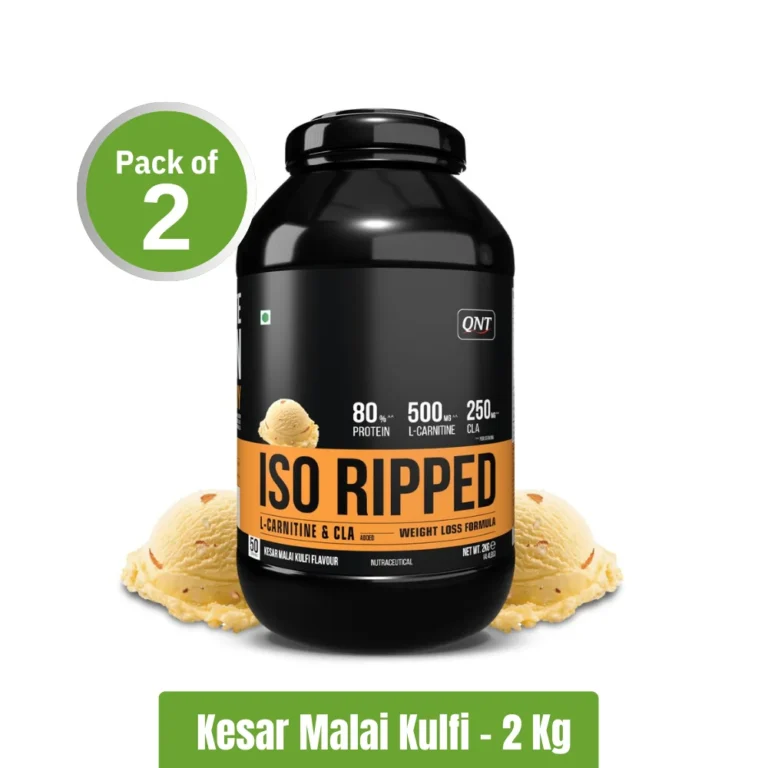 QNT ISO Ripped Whey Protein _ Pack of 2 (2Kg+2Kg) - Kesar Malai Kulfi