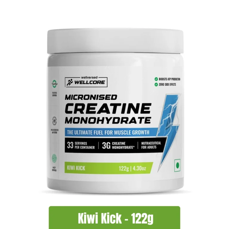 Wellcore Micronised Creatine Monohydrate Powder - 122g, Kiwi Kick