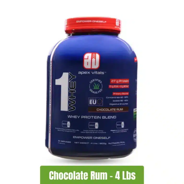 Apex Vitals 1 Whey Protein _ 4 Lbs - Chocolate Rum