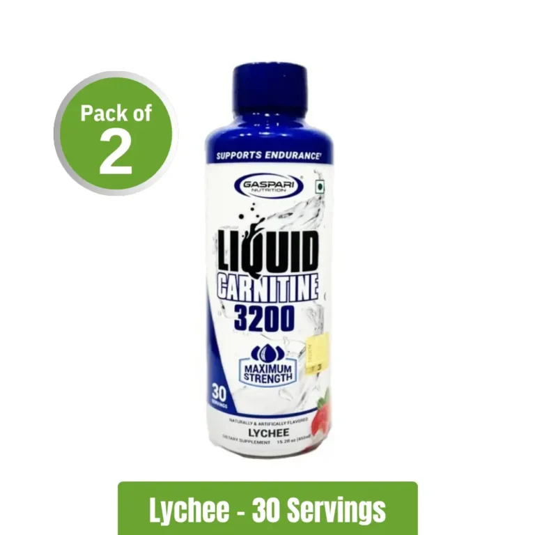 Gaspari Nutrition Liquid Carnitine 3200mg Pack of 2 (30+30 Servings) - Lychee