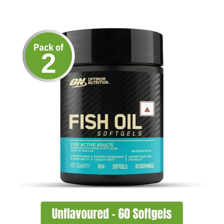 Optimum Nutrition (ON) Fish Oil Pack of 2 (60+60 Softgels) - Unflavoured